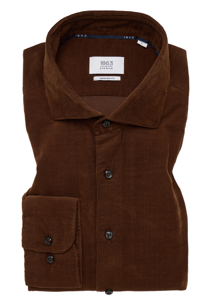 MODERN FIT Hemd in creme unifarben von ETERNA Mode GmbH