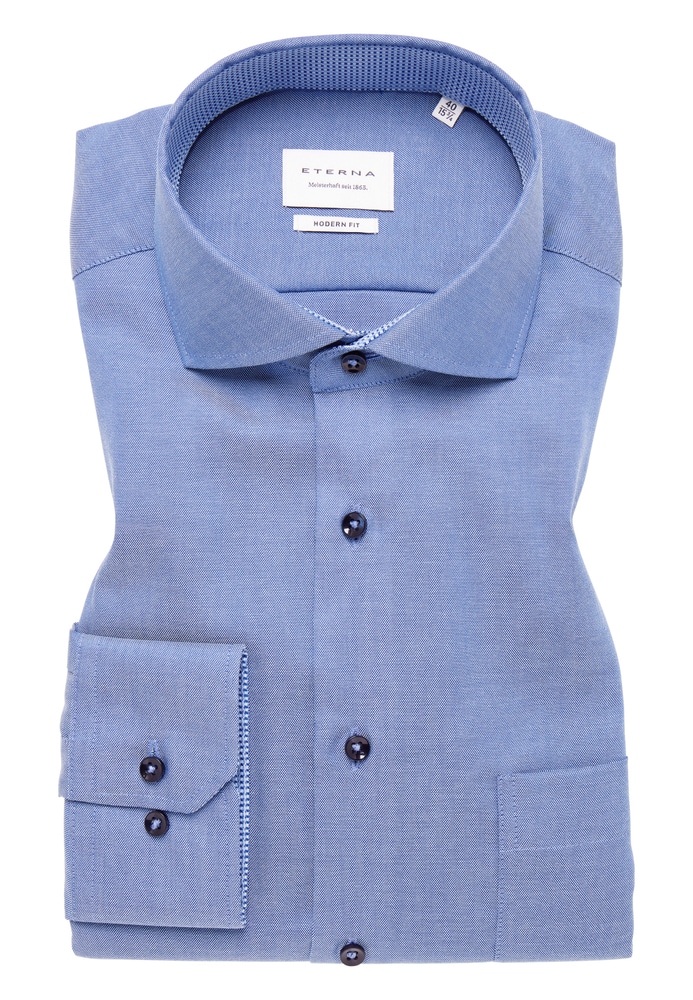 MODERN FIT Hemd in denim unifarben von ETERNA Mode GmbH