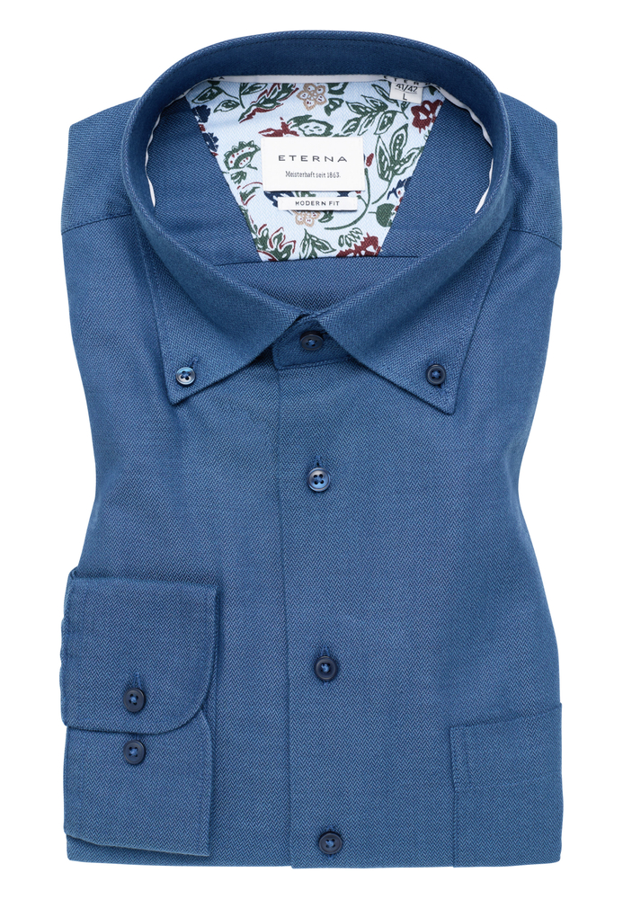 MODERN FIT Hemd in denim unifarben von ETERNA Mode GmbH