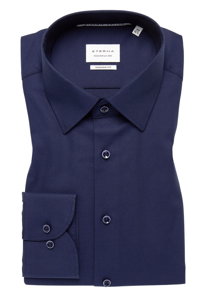 MODERN FIT Hemd in dunkelblau strukturiert MODERN FIT Hemd in dunkelblau strukturiert von ETERNA Mode GmbH