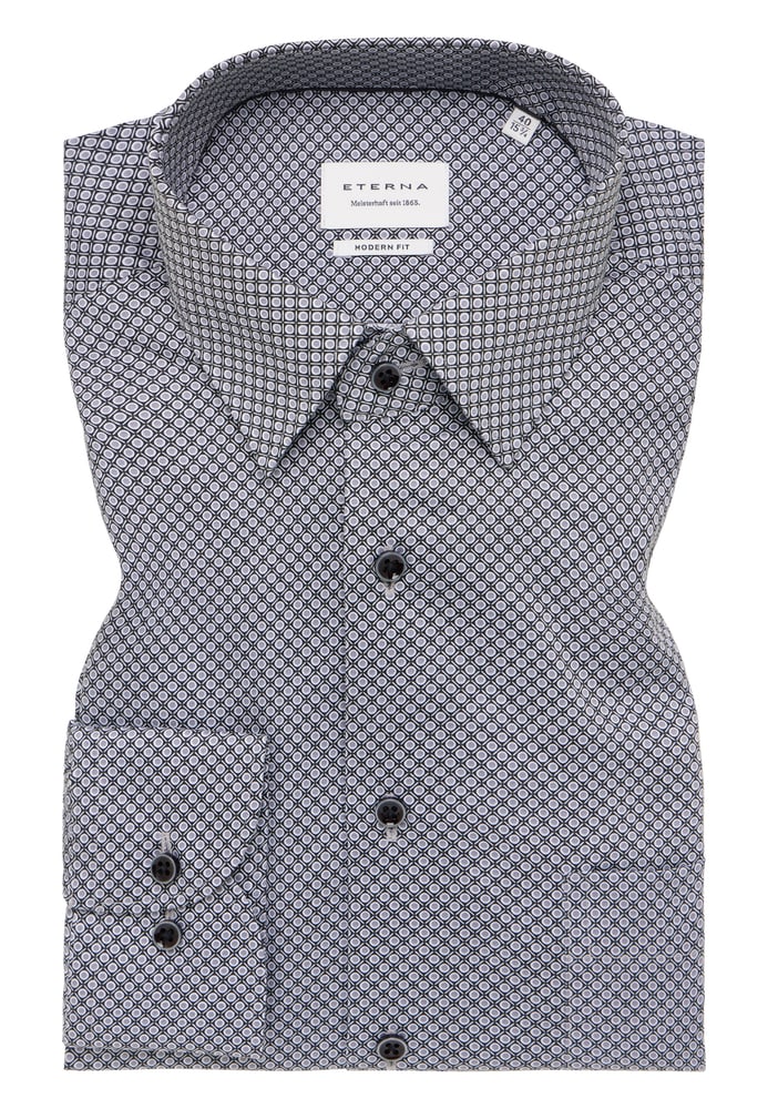 MODERN FIT Hemd in grau bedruckt von ETERNA Mode GmbH