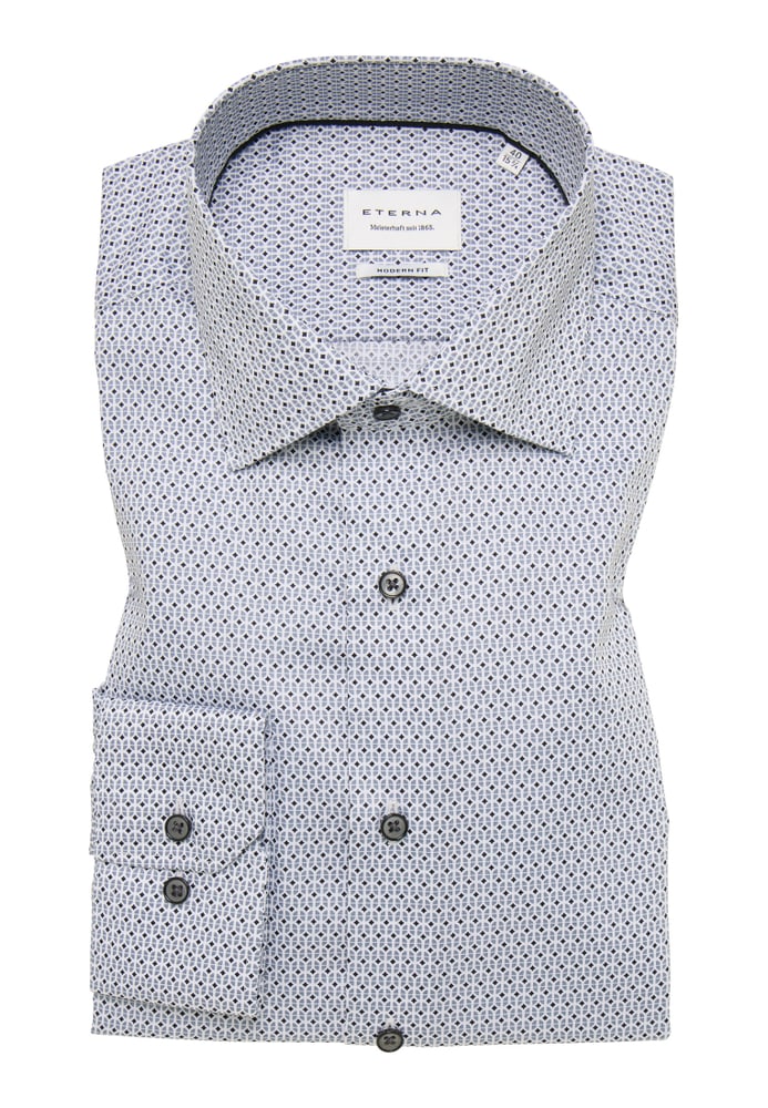 MODERN FIT Hemd in grau bedruckt von ETERNA Mode GmbH