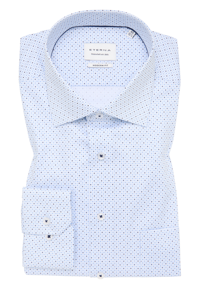 MODERN FIT Hemd in hellblau bedruckt von ETERNA Mode GmbH