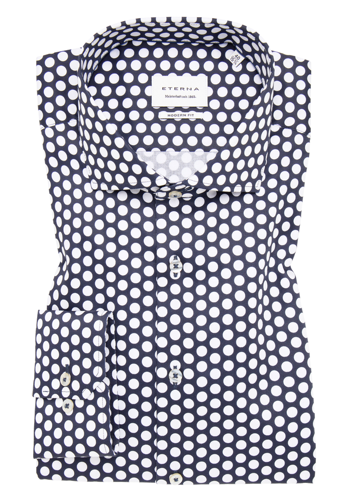MODERN FIT Hemd in navy bedruckt von ETERNA Mode GmbH