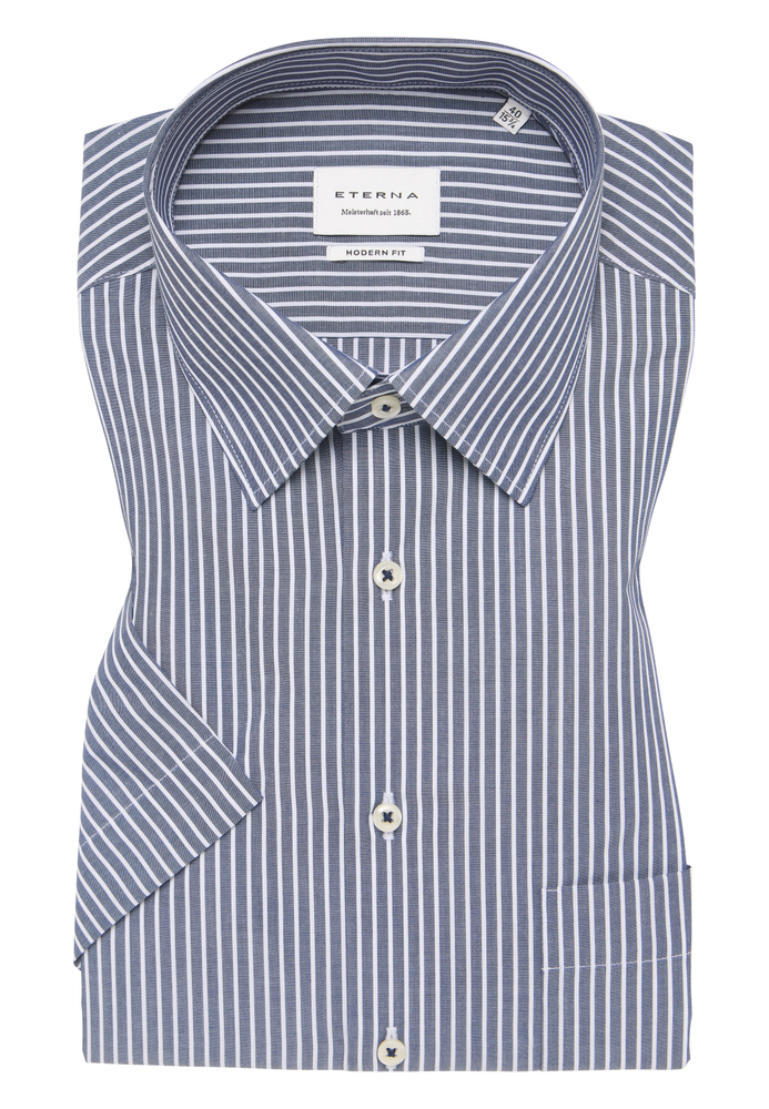 MODERN FIT Hemd in navy gestreift von ETERNA Mode GmbH