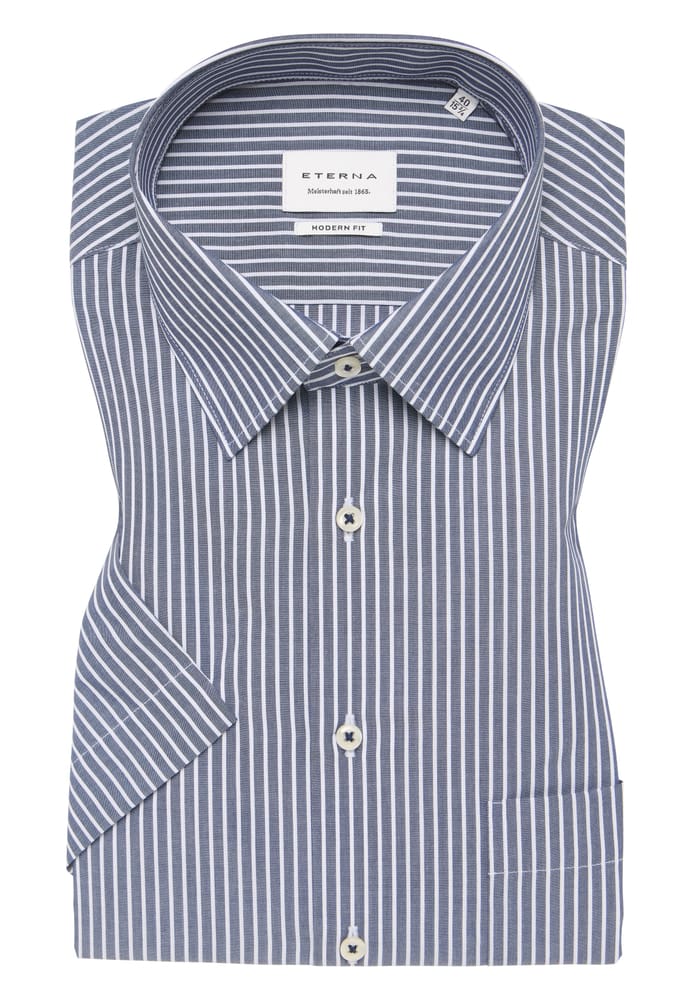MODERN FIT Hemd in navy gestreift von ETERNA Mode GmbH