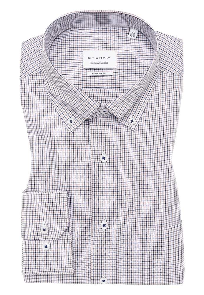 MODERN FIT Hemd in navy kariert von ETERNA Mode GmbH
