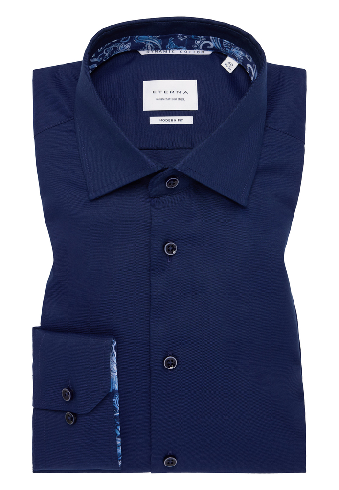 MODERN FIT Hemd in navy strukturiert MODERN FIT Hemd in navy strukturiert von ETERNA Mode GmbH