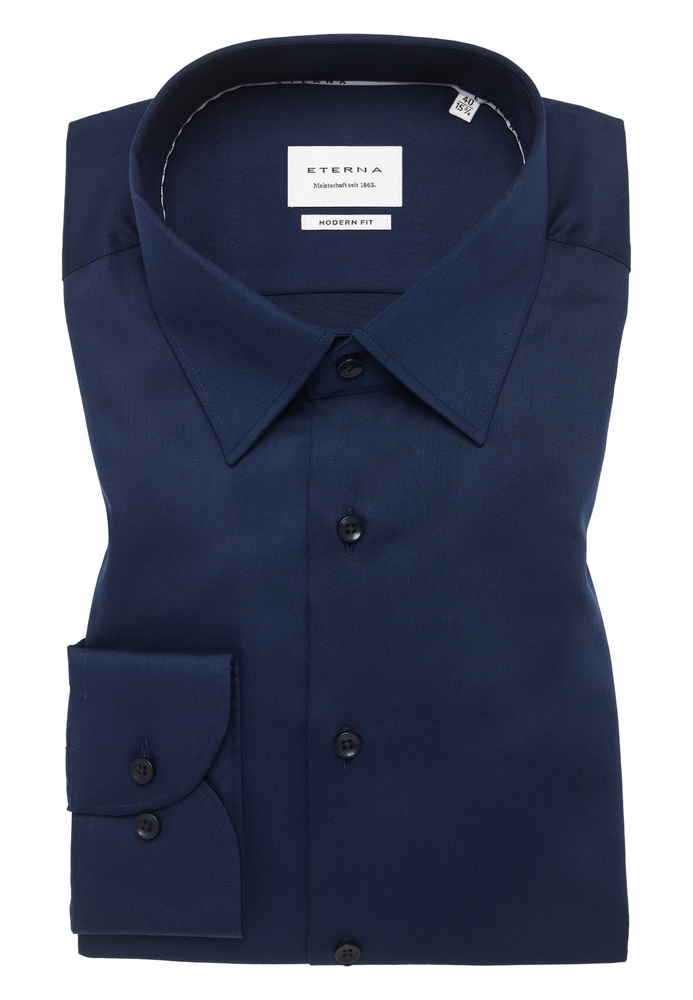 MODERN FIT Hemd in navy unifarben von ETERNA Mode GmbH