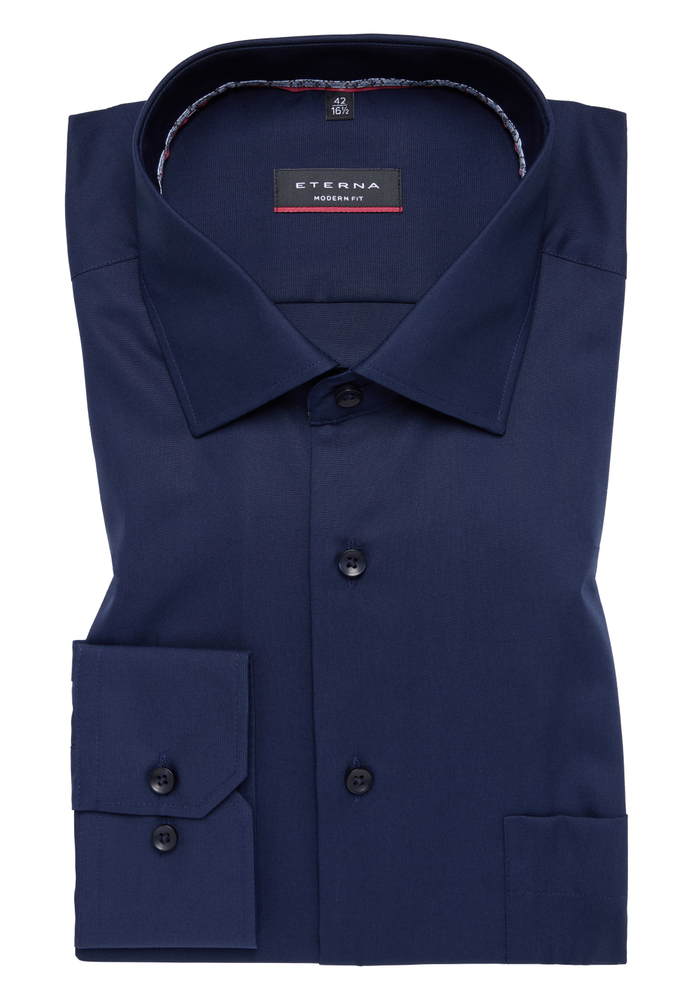 MODERN FIT Hemd in navy unifarben MODERN FIT Hemd in navy unifarben von ETERNA Mode GmbH