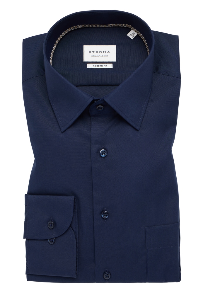 MODERN FIT Hemd in navy unifarben MODERN FIT Hemd in navy unifarben von ETERNA Mode GmbH