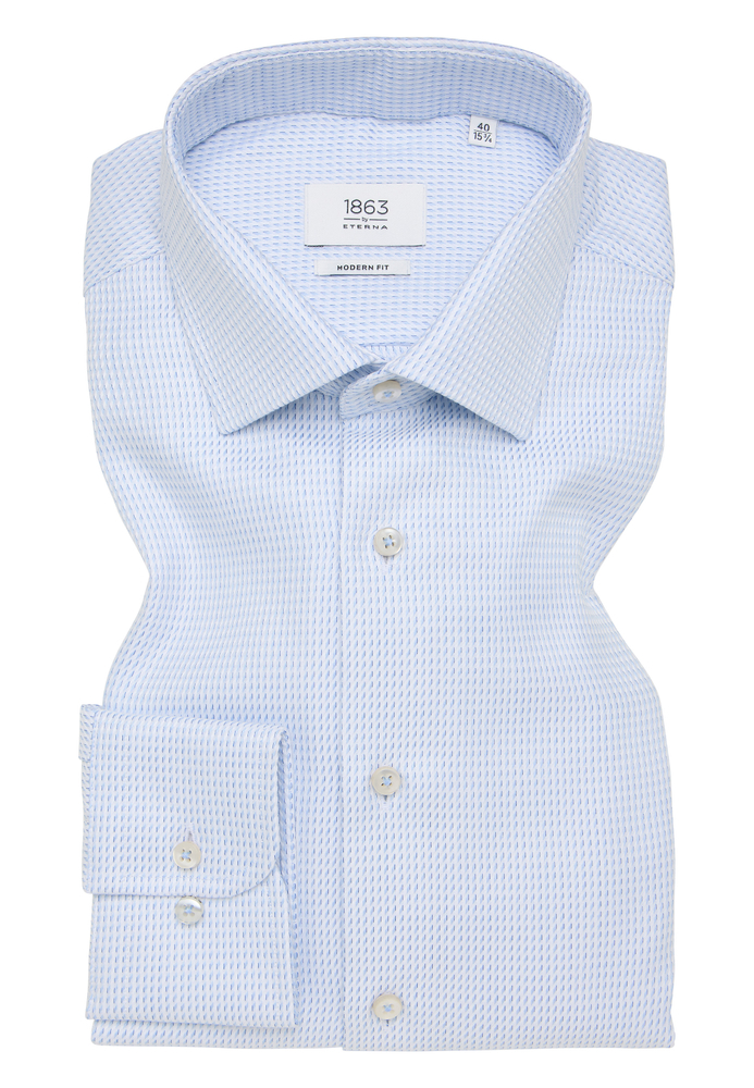 MODERN FIT Hemd in pastellblau unifarben von ETERNA Mode GmbH