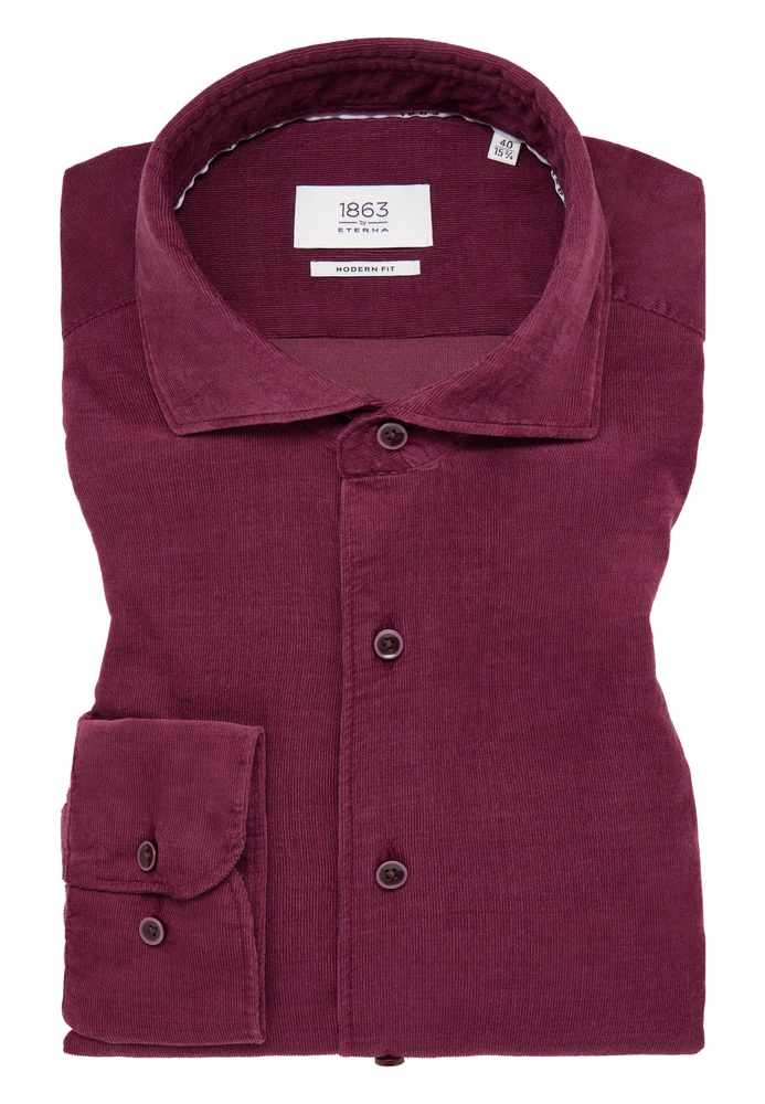 MODERN FIT Hemd in raspberry unifarben von ETERNA Mode GmbH