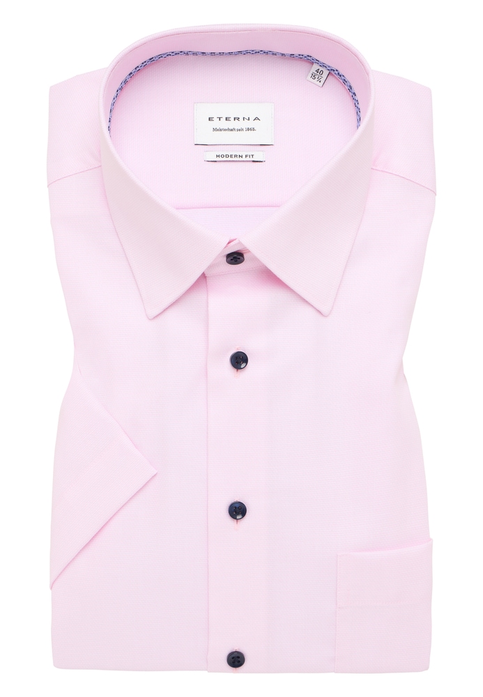 MODERN FIT Hemd in rosa strukturiert von ETERNA Mode GmbH
