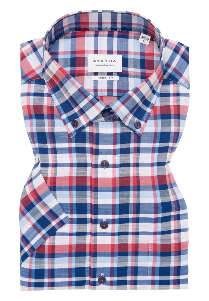 MODERN FIT Hemd in rot kariert von ETERNA Mode GmbH