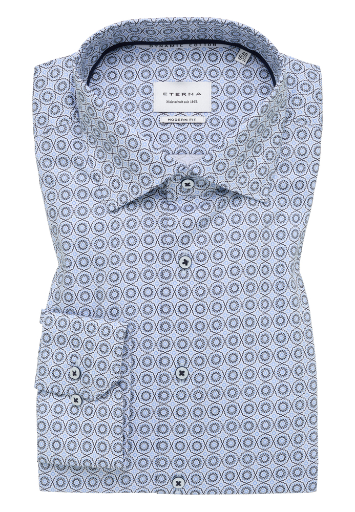 MODERN FIT Dynamic Cotton in royal blau bedruckt von ETERNA Mode GmbH