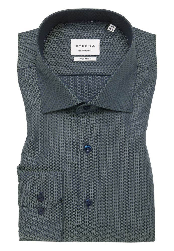 MODERN FIT Hemd in smaragd strukturiert von ETERNA Mode GmbH