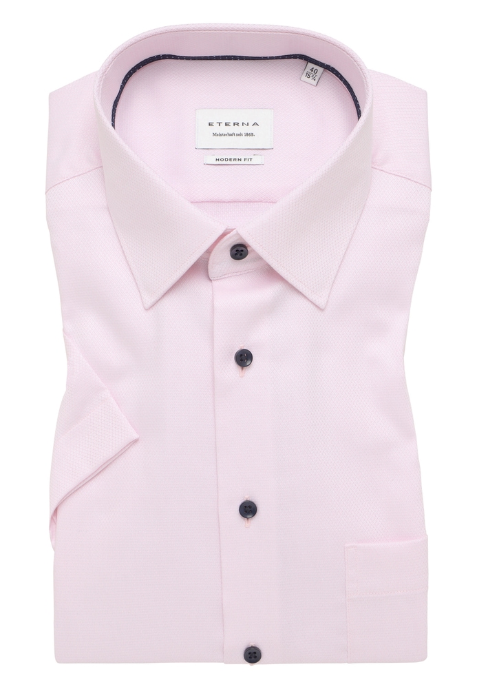 MODERN FIT Hemd in soft pink strukturiert von ETERNA Mode GmbH