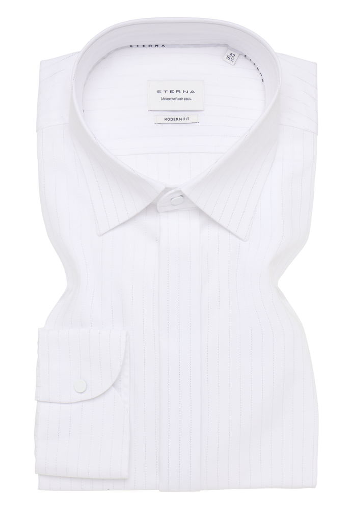 MODERN FIT Hemd in weiß gestreift von ETERNA Mode GmbH