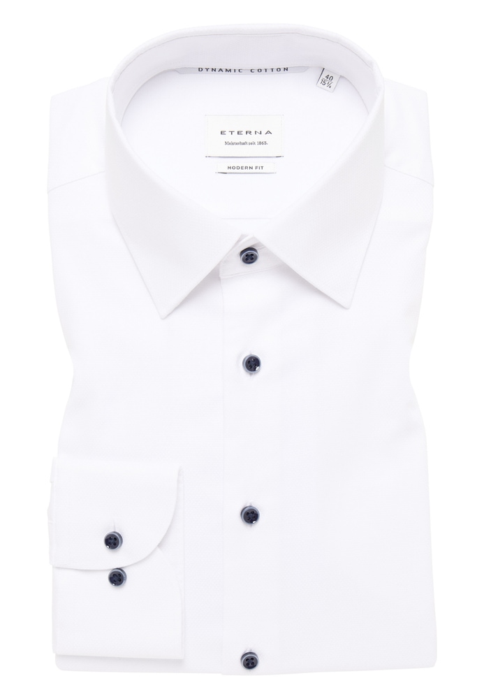 MODERN FIT Hemd in weiß strukturiert von ETERNA Mode GmbH