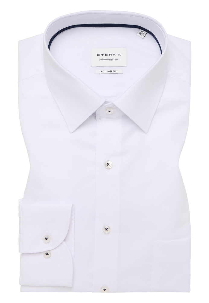 MODERN FIT Hemd in weiß strukturiert von ETERNA Mode GmbH