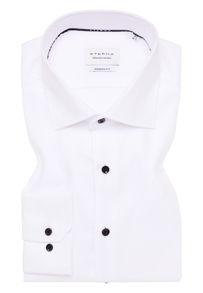 MODERN FIT Hemd in weiß strukturiert von ETERNA Mode GmbH