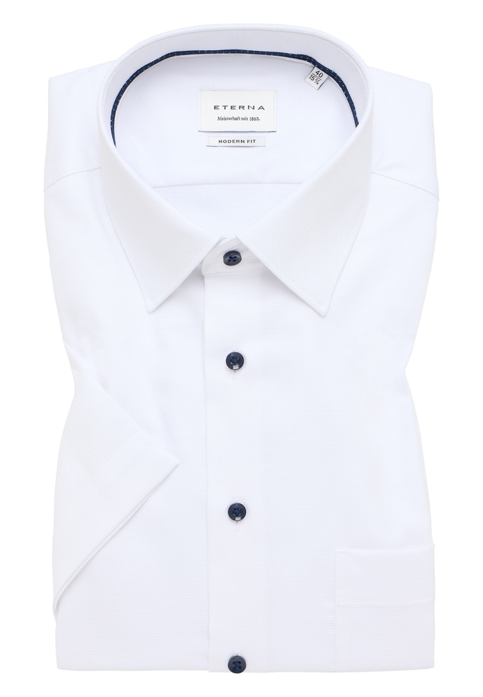 MODERN FIT Hemd in weiß strukturiert von ETERNA Mode GmbH