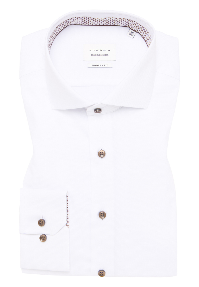 MODERN FIT Hemd in weiß strukturiert von ETERNA Mode GmbH