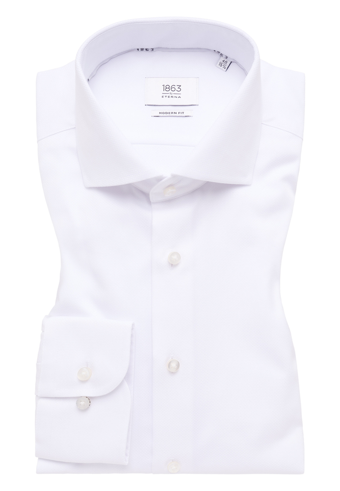 MODERN FIT Hemd in weiß strukturiert von ETERNA Mode GmbH