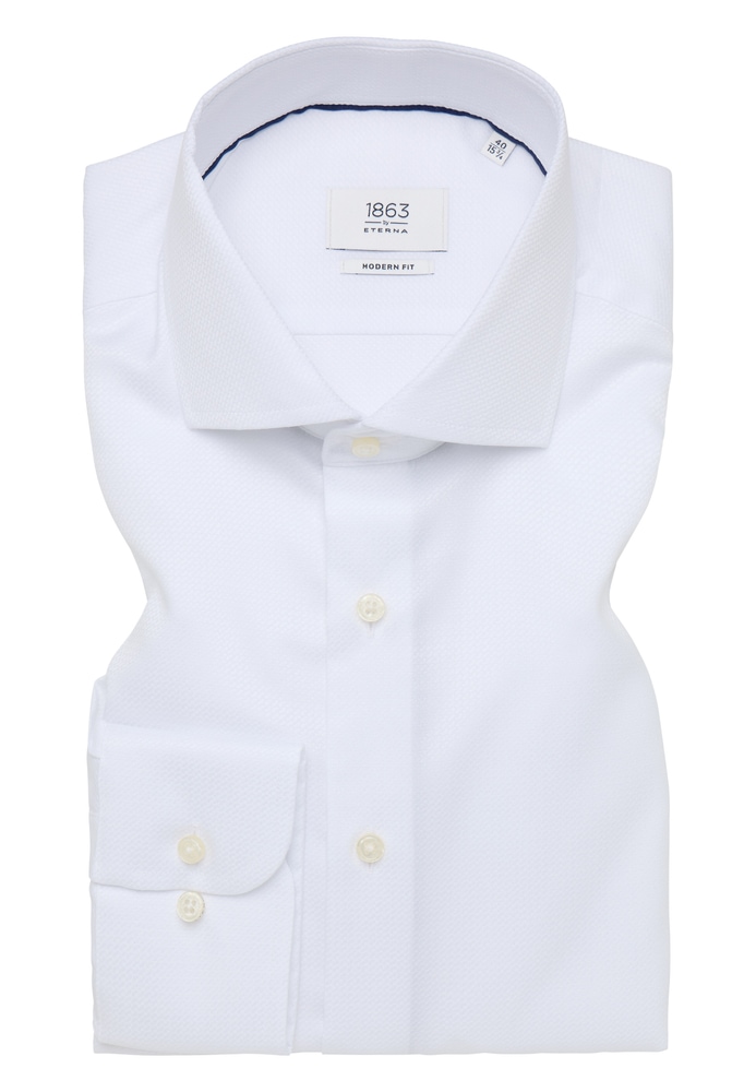 MODERN FIT Hemd in weiß strukturiert von ETERNA Mode GmbH