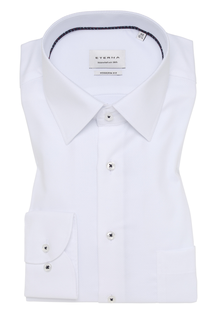 MODERN FIT Hemd in weiß strukturiert von ETERNA Mode GmbH