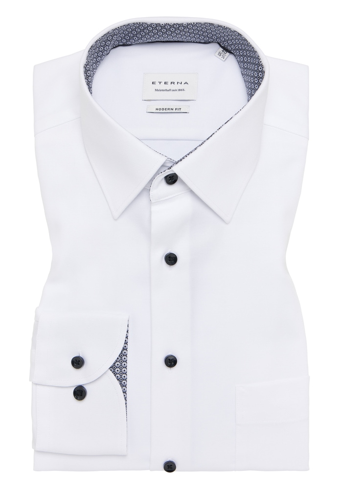 MODERN FIT Hemd in weiß strukturiert von ETERNA Mode GmbH
