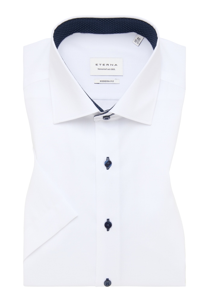MODERN FIT Hemd in weiß unifarben von ETERNA Mode GmbH