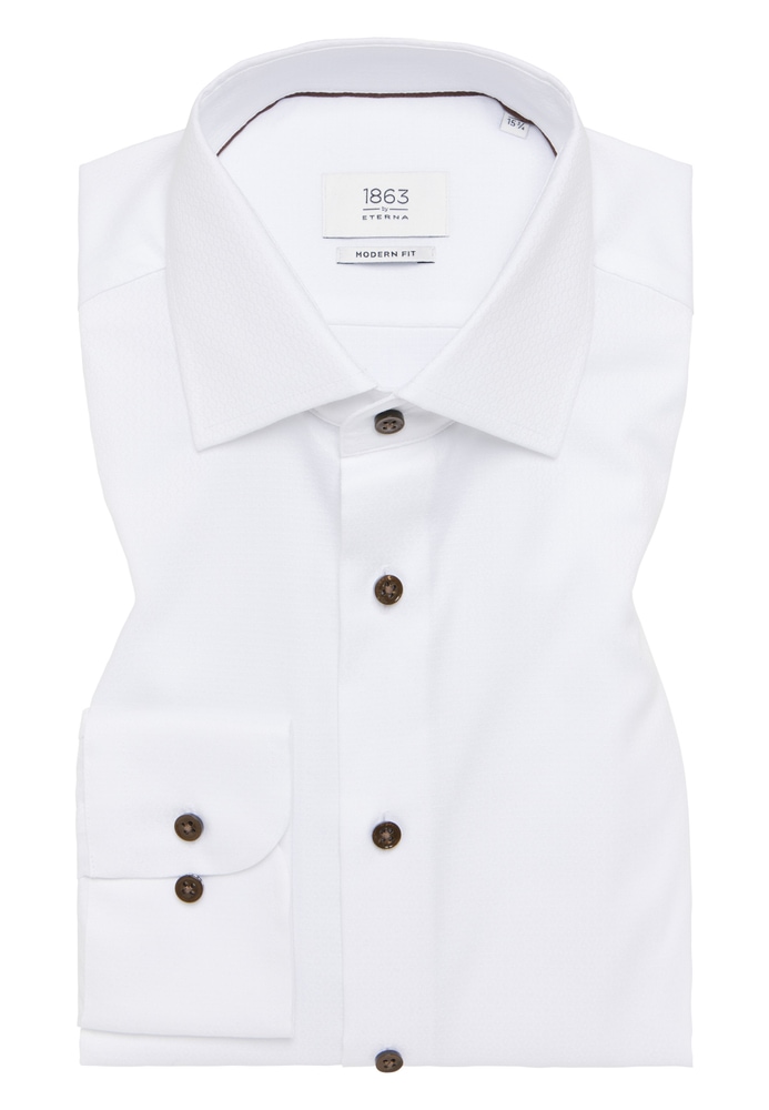 MODERN FIT Hemd in weiß unifarben von ETERNA Mode GmbH