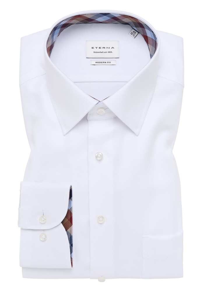 MODERN FIT Hemd in weiß unifarben von ETERNA Mode GmbH