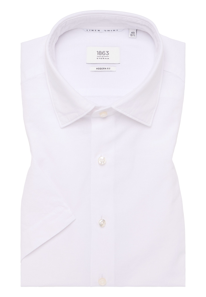 MODERN FIT Hemd in weiß unifarben von ETERNA Mode GmbH