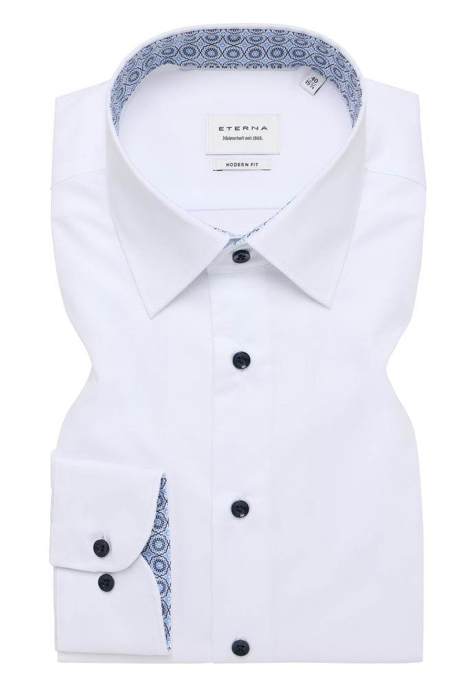 MODERN FIT Hemd in weiß unifarben von ETERNA Mode GmbH