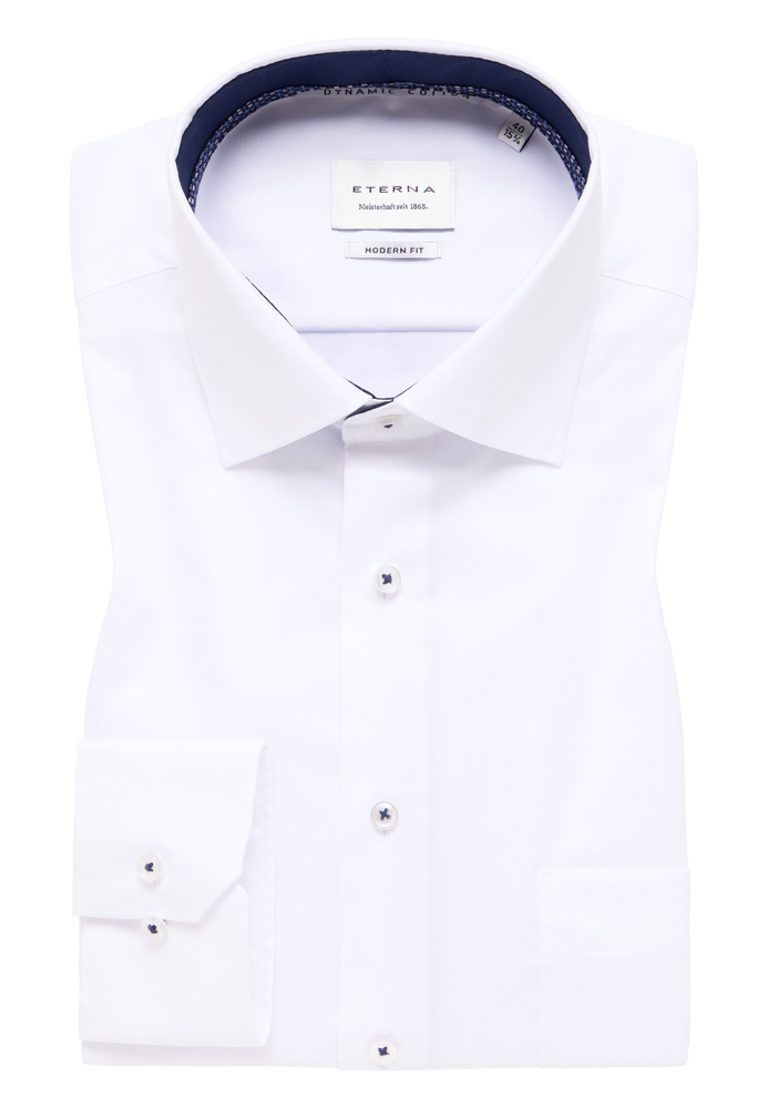 MODERN FIT Hemd in weiß unifarben von ETERNA Mode GmbH