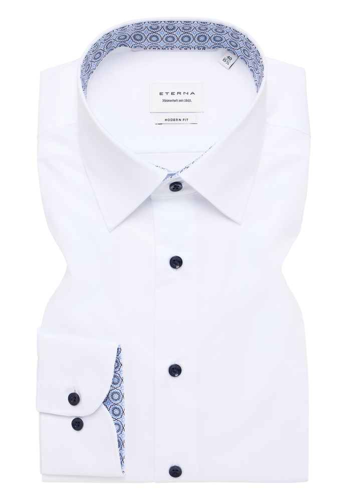MODERN FIT Hemd in weiß unifarben von ETERNA Mode GmbH