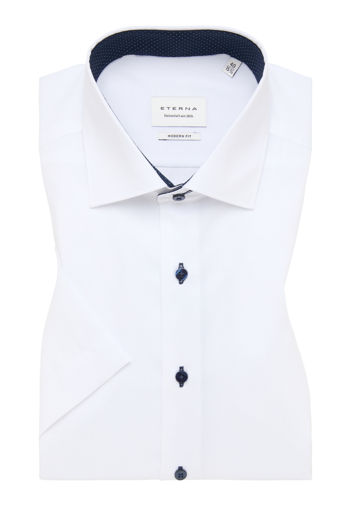 MODERN FIT Hemd in weiß unifarben von ETERNA Mode GmbH