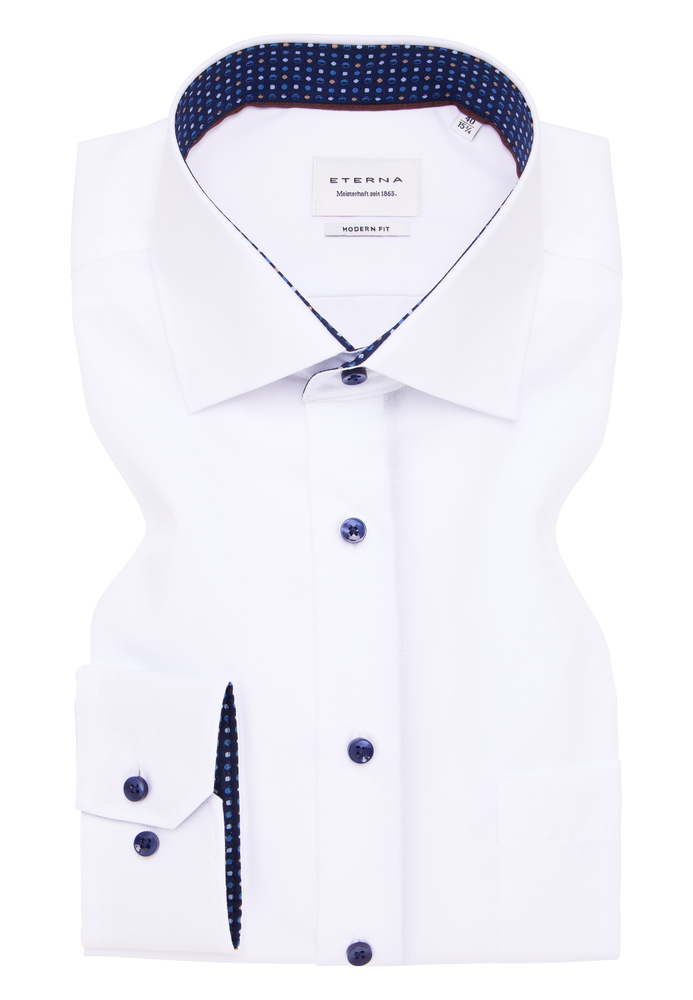 MODERN FIT Hemd in weiß unifarben von ETERNA Mode GmbH
