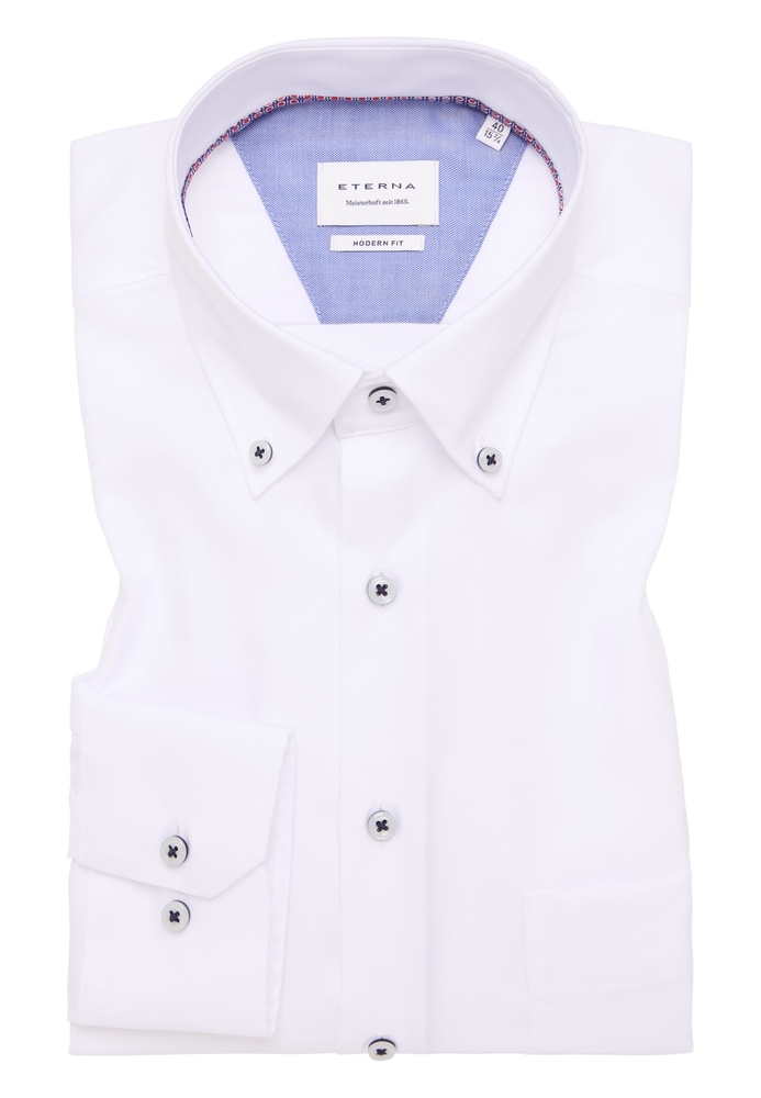 MODERN FIT Hemd in weiß unifarben von ETERNA Mode GmbH