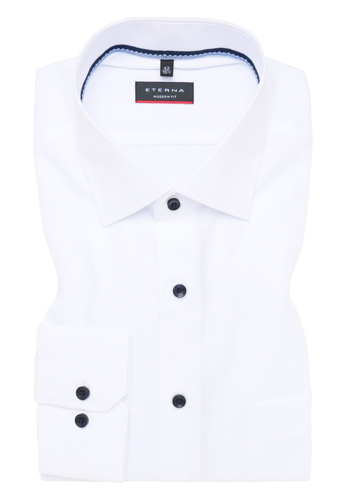 MODERN FIT Hemd in weiß unifarben von ETERNA Mode GmbH