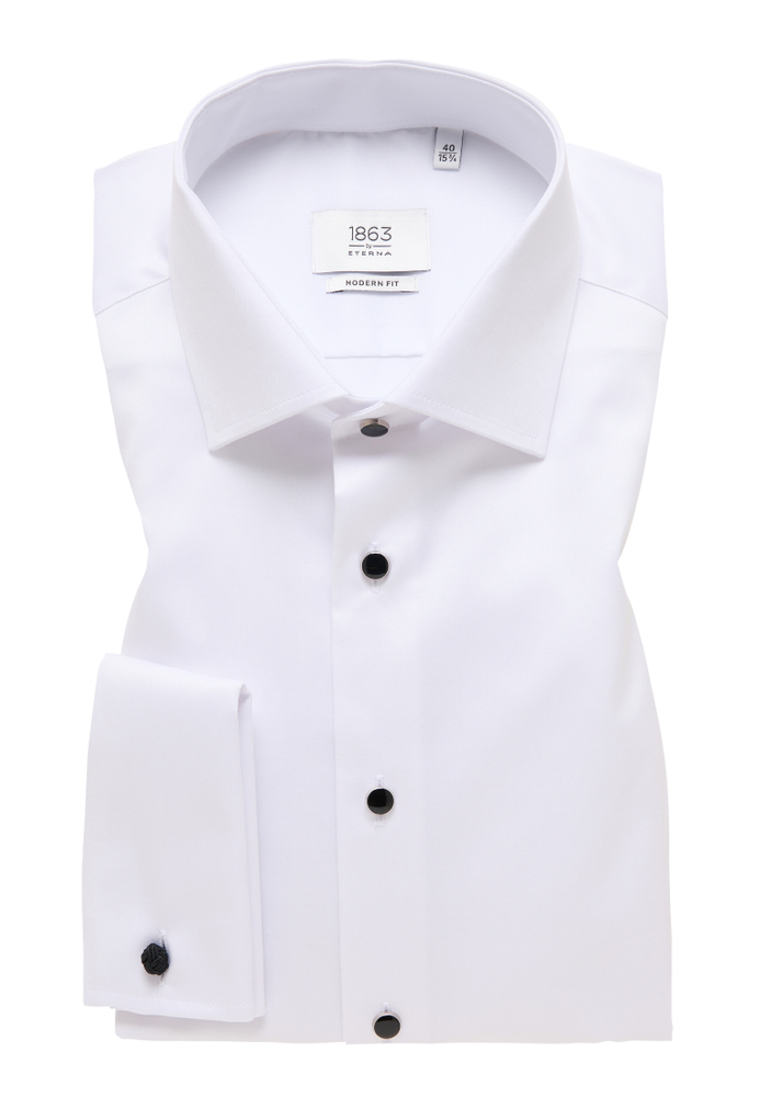MODERN FIT Luxury Shirt in weiß unifarben MODERN FIT Luxury Shirt in weiß unifarben von ETERNA Mode GmbH