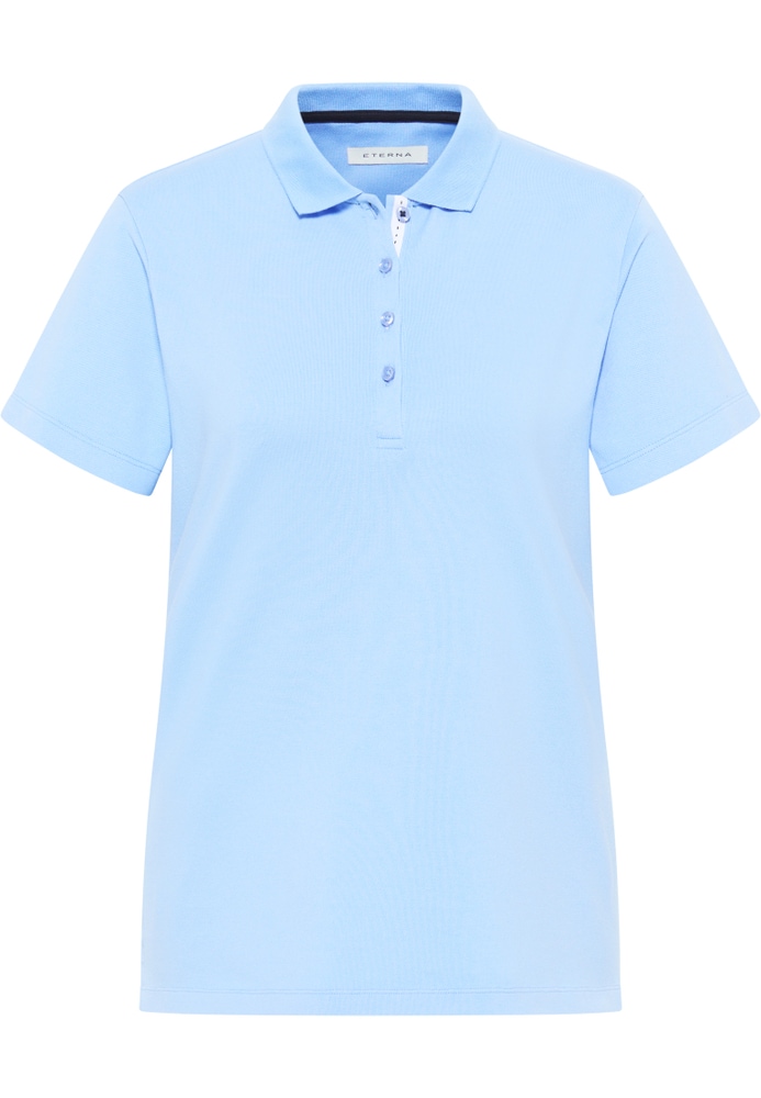 Poloshirt in hellblau unifarben von ETERNA Mode GmbH