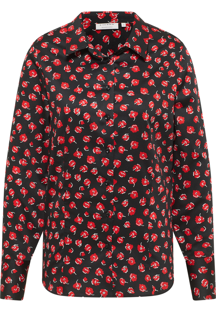 Hemdbluse in schwarz bedruckt Hemdbluse in schwarz bedruckt von ETERNA Mode GmbH