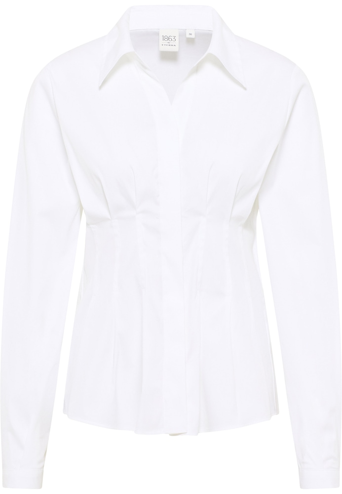 REGULAR FIT Signature Shirt Bluse in weiß unifarben REGULAR FIT Signature Shirt Bluse in weiß unifarben von ETERNA Mode GmbH