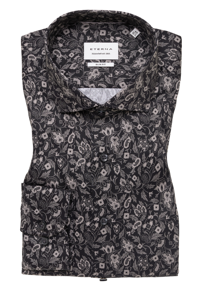 SLIM FIT Hemd in anthrazit bedruckt von ETERNA Mode GmbH