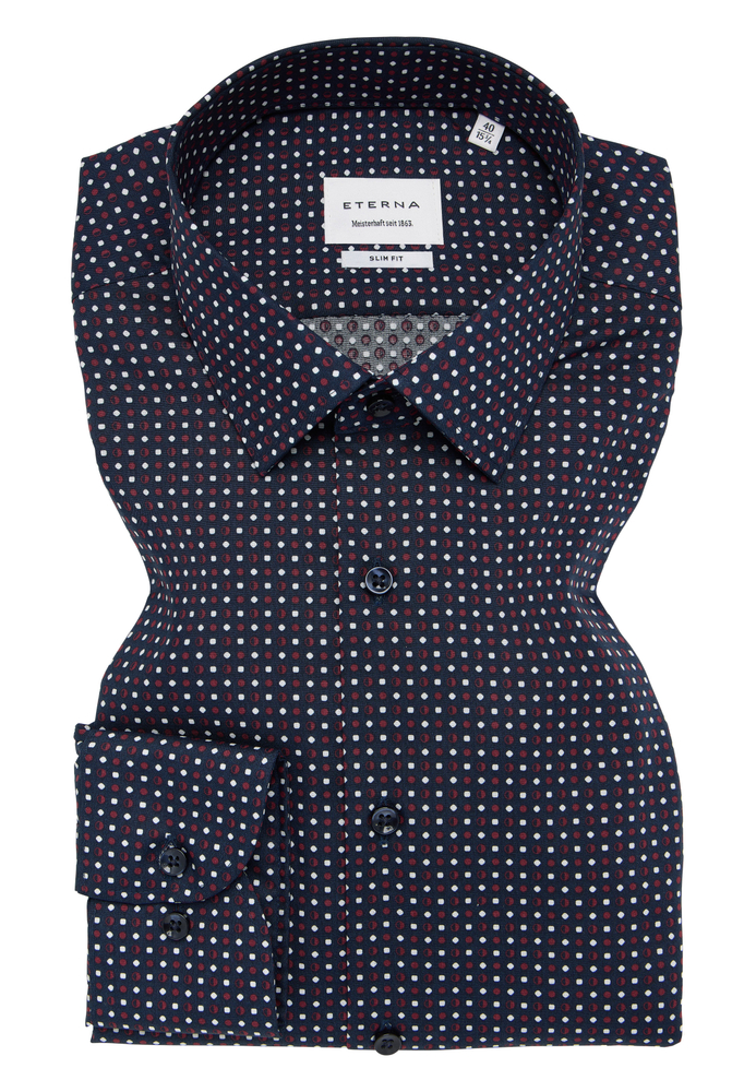 SLIM FIT Hemd in burgunder bedruckt von ETERNA Mode GmbH