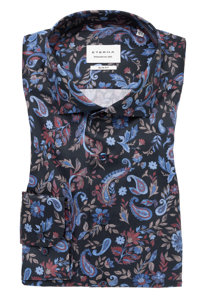 SLIM FIT Hemd in denim bedruckt von ETERNA Mode GmbH